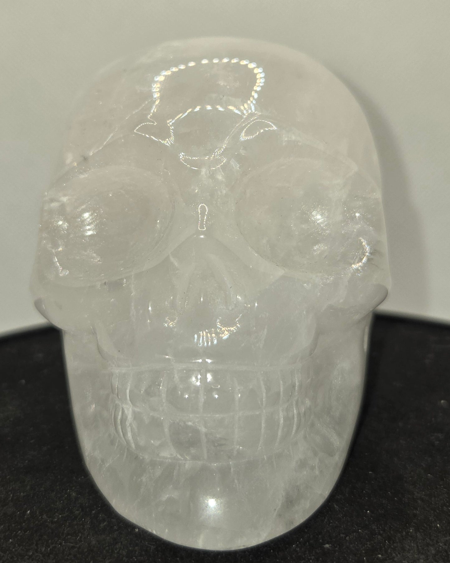Quartz Skull with Rainbows