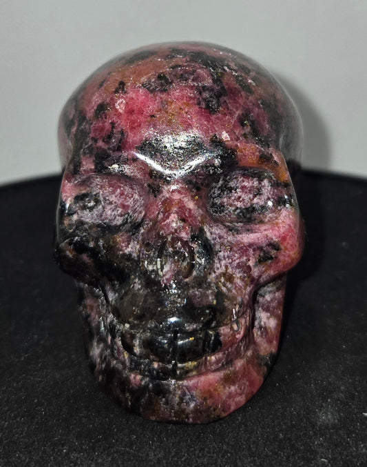 Rhodonite Skull