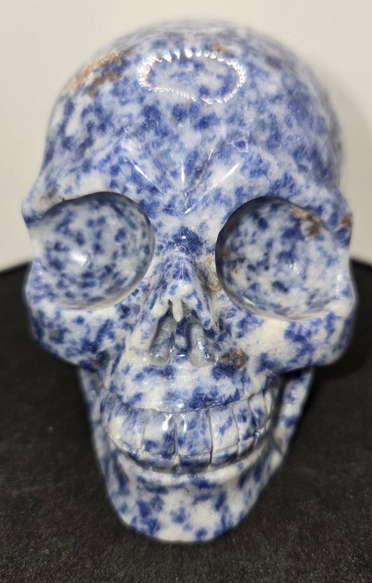 Blue Spot Jasper Skull